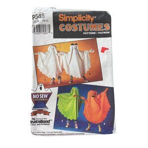 Simplicity 8648 Costumes Pattern Size S-L No Sew Ghost Pumpkin Design CUT